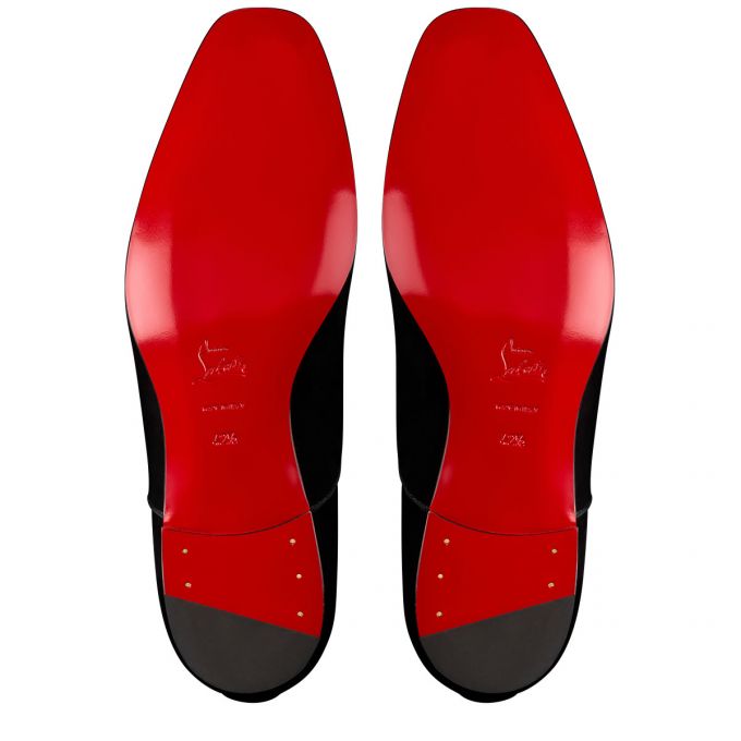 Christian Louboutin Alpha Male 000 Veau Velours Derby Derby Herre Sort | DK-85983