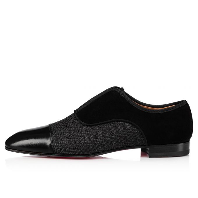 Christian Louboutin Alpha Male Calf Derby Derby Herre Sort | DK-52048