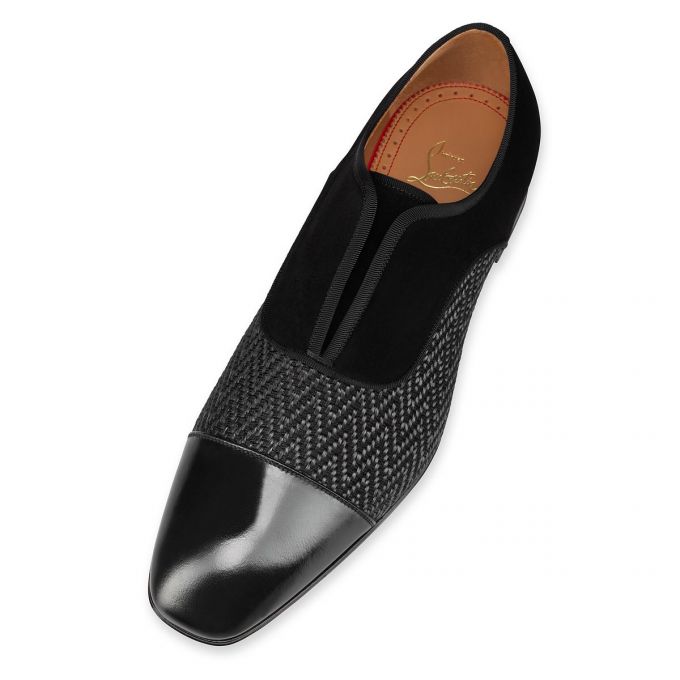 Christian Louboutin Alpha Male Calf Derby Derby Herre Sort | DK-52048