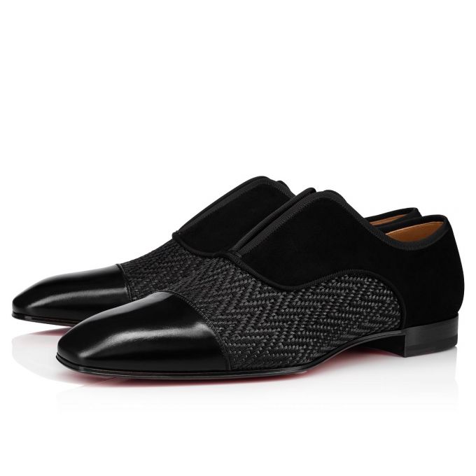 Christian Louboutin Alpha Male Calf Derby Derby Herre Sort | DK-52048