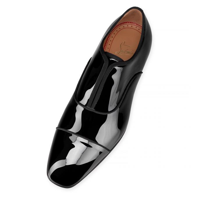 Christian Louboutin Alpha Male Lak Derby Derby Herre Sort | DK-09167