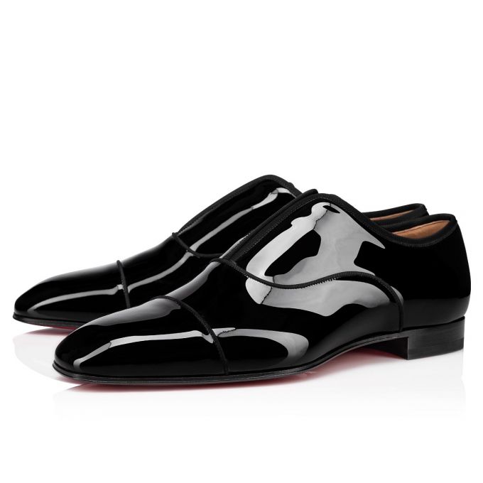 Christian Louboutin Alpha Male Lak Derby Derby Herre Sort | DK-09167