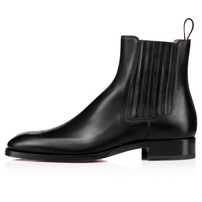 Christian Louboutin Angloman Calf Booty Støvler Herre Sort | DK-39907