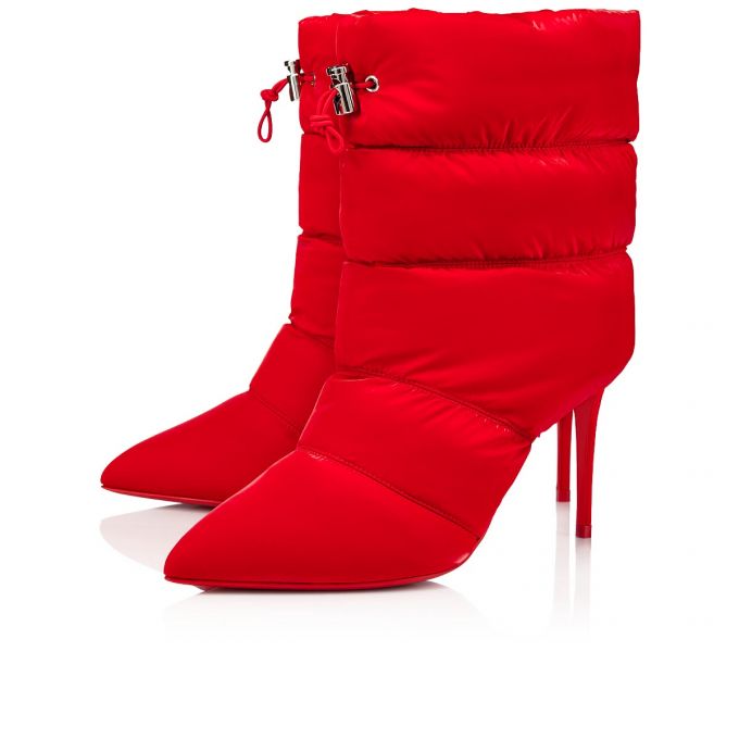 Christian Louboutin Astro Pointue 85 Creative Fabric Boots Støvler Dame Rød | DK-88525