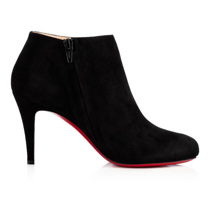 Christian Louboutin Belle 085 85 Veau Velours Boots Støvler Dame Sort | DK-69135