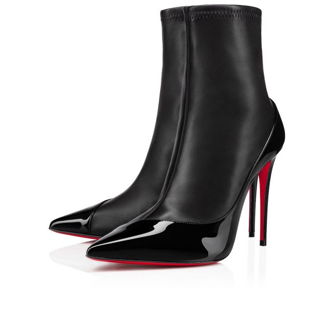 Christian Louboutin Bibooty 100 Nappa Boots Støvler Dame Sort | DK-89968