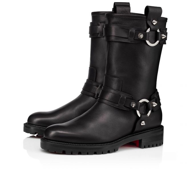 Christian Louboutin Bikita Lug Calf Boots Støvler Dame Sort | DK-32958