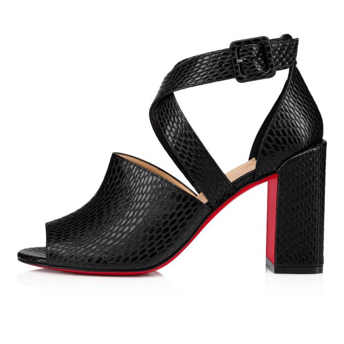 Christian Louboutin Binguetta 85 Calf Sandals Sandaler Dame Sort | DK-67722