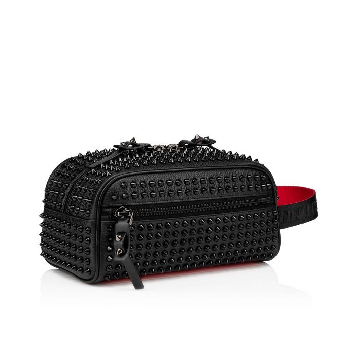 Christian Louboutin Blaster Calf Empire/Spikes/Cl Classic Læder Pouches Pouches Herre Sort | DK-59815