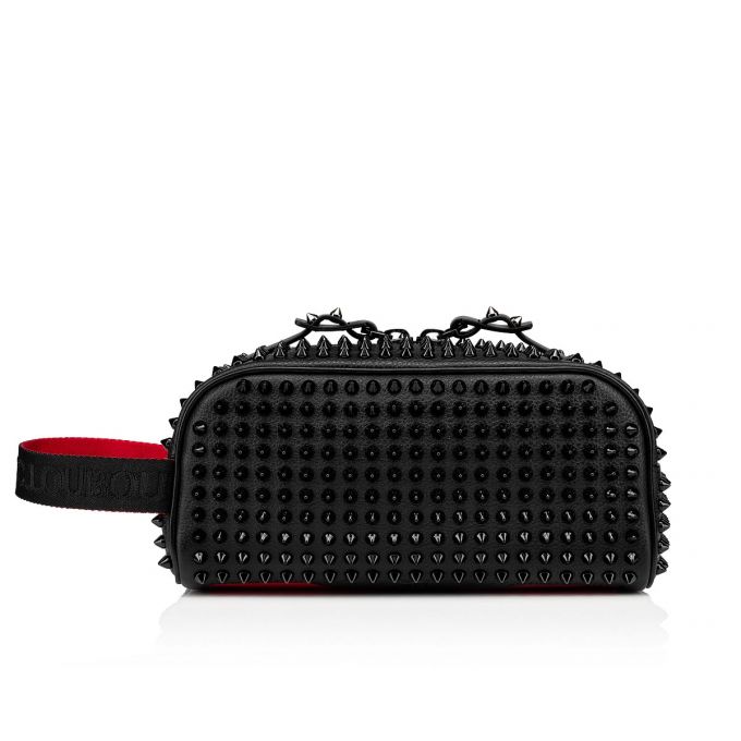 Christian Louboutin Blaster Calf Empire/Spikes/Cl Classic Læder Pouches Pouches Herre Sort | DK-59815