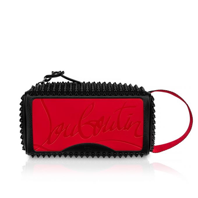 Christian Louboutin Blaster Calf Empire/Spikes/Cl Classic Læder Pouches Pouches Herre Sort | DK-59815