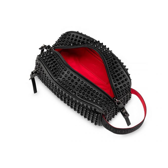 Christian Louboutin Blaster Calf Empire/Spikes/Cl Classic Læder Pouches Pouches Herre Sort | DK-91920