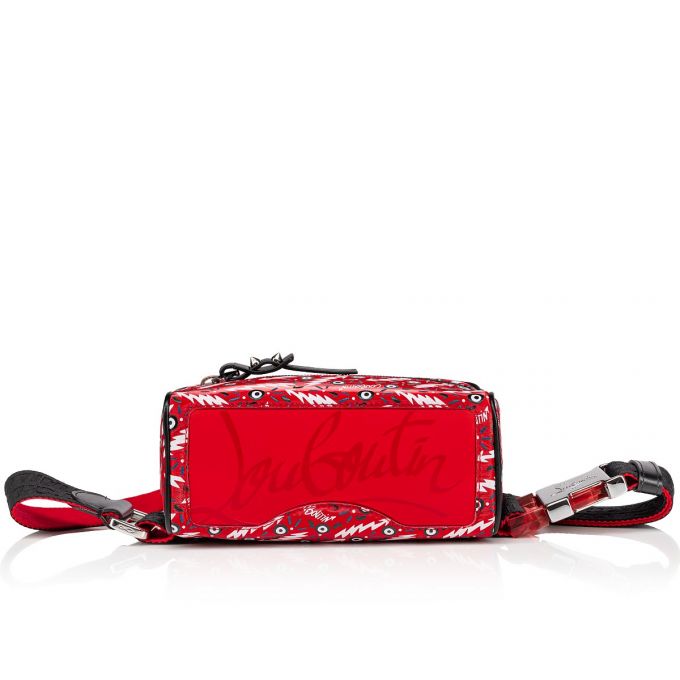 Christian Louboutin Blaster Creative Fabric Pouches Pouches Herre Rød Sort | DK-26162