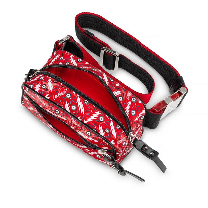 Christian Louboutin Blaster Creative Fabric Bum Bags Bum Bags Herre Rød Sort | DK-90019