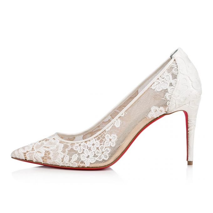 Christian Louboutin Blonder 554 085 85 Version Off Dentelle Pumps Pumps Dame Hvide | DK-38146