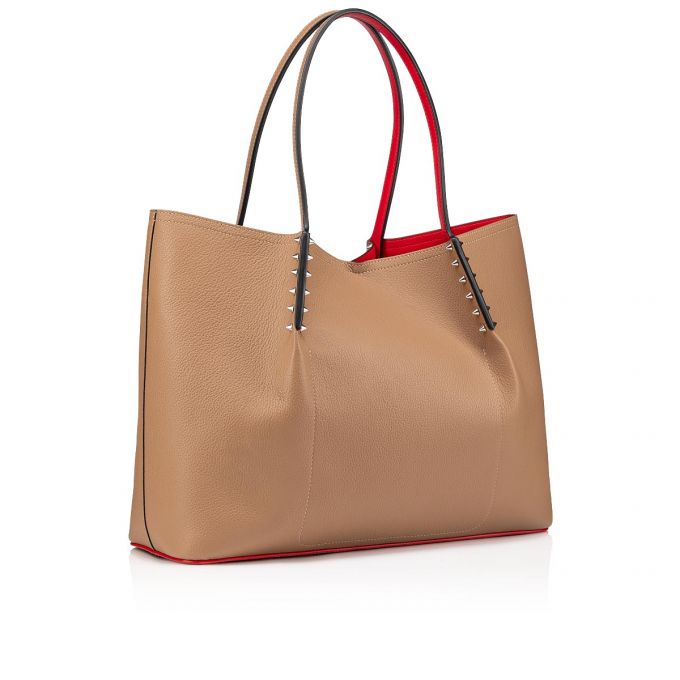 Christian Louboutin Cabarock Large Fennec Classic Læder Tote Bags Muleposer Dame Khaki | DK-47801