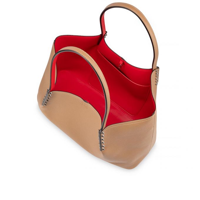 Christian Louboutin Cabarock Large Fennec Classic Læder Tote Bags Muleposer Dame Khaki | DK-47801