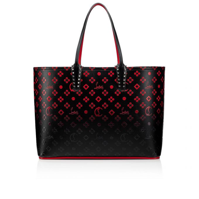 Christian Louboutin Cabata Creative Læder Tote Bags Muleposer Dame Sort Rød | DK-11027