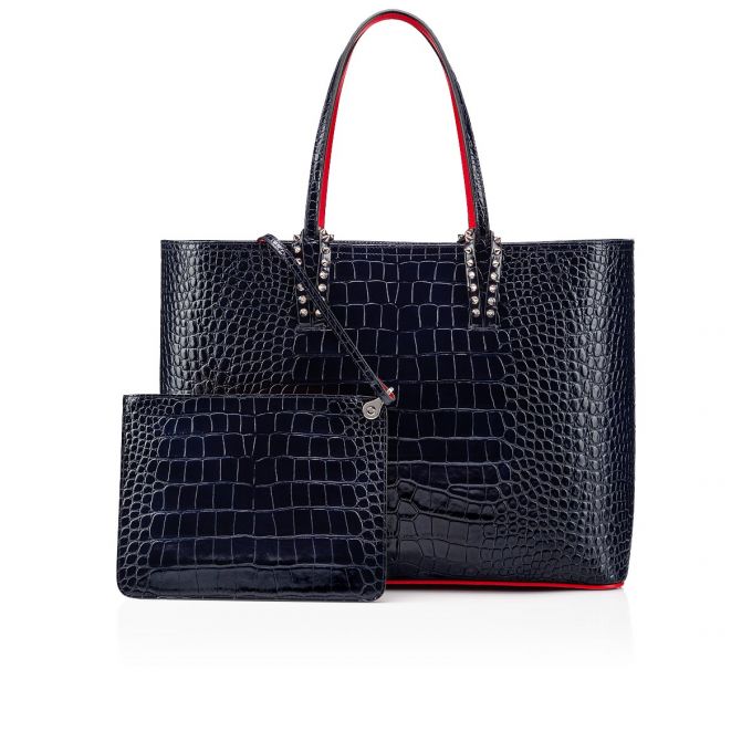 Christian Louboutin Cabata Creative Læder Tote Bags Muleposer Dame Blå | DK-51243