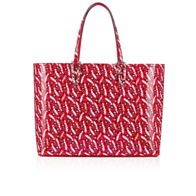 Christian Louboutin Cabata Creative Læder Tote Bags Muleposer Dame Rød | DK-65705