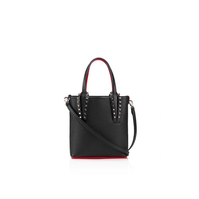 Christian Louboutin Cabata N/S Mini Classic Læder Tote Bags Muleposer Dame Sort | DK-15683