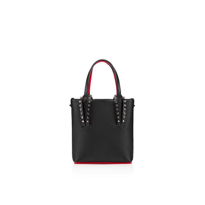 Christian Louboutin Cabata N/S Mini Classic Læder Tote Bags Muleposer Dame Sort | DK-15683