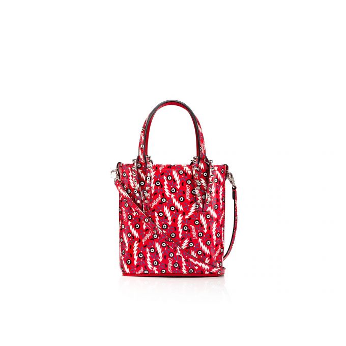 Christian Louboutin Cabata N/S Mini Creative Læder Tote Bags Muleposer Dame Rød | DK-08294