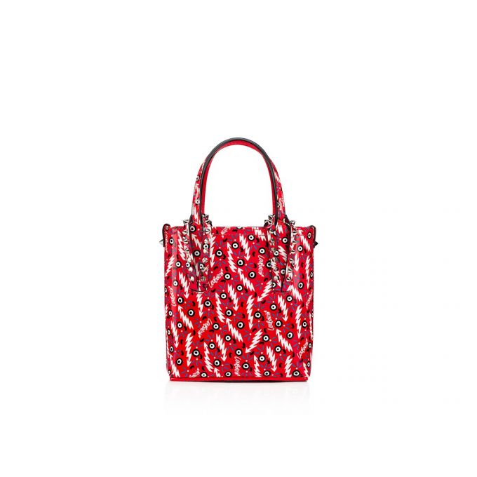 Christian Louboutin Cabata N/S Mini Creative Læder Tote Bags Muleposer Dame Rød | DK-08294