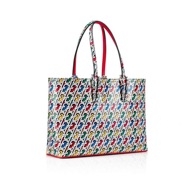 Christian Louboutin Cabata Small Creative Læder Tote Bags Muleposer Dame Flerfarvede | DK-19382