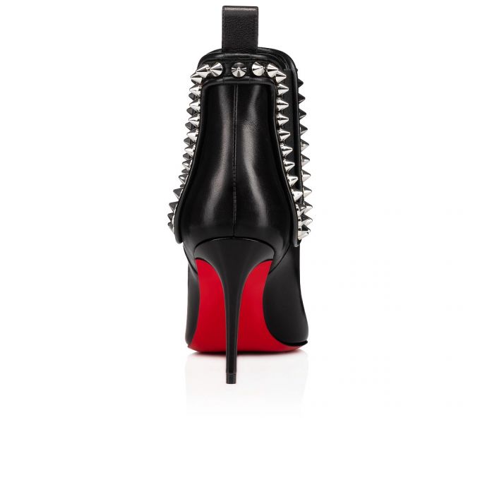 Christian Louboutin Capaboot 85 Calf Boots Støvler Dame Sort Sølv | DK-92277