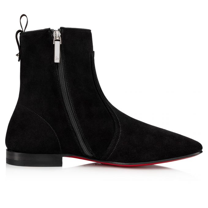 Christian Louboutin Cardaboot Calf Booty Støvler Herre Sort | DK-34586