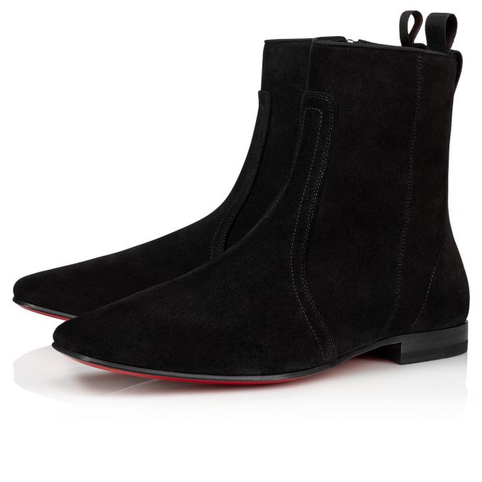 Christian Louboutin Cardaboot Calf Booty Støvler Herre Sort | DK-34586