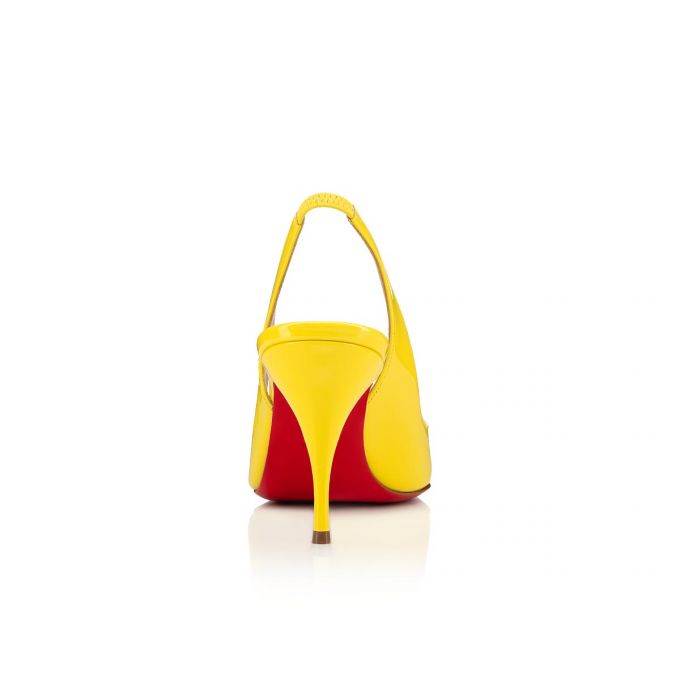 Christian Louboutin Clare Sling 080 80 Citronnade Lak Pumps Pumps Dame Gul | DK-01989