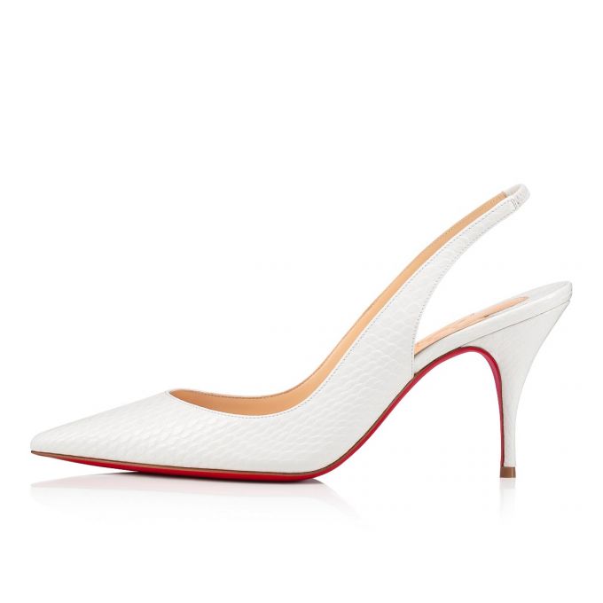 Christian Louboutin Clare Sling 80 Calf Sandals Sandaler Dame Hvide | DK-54800