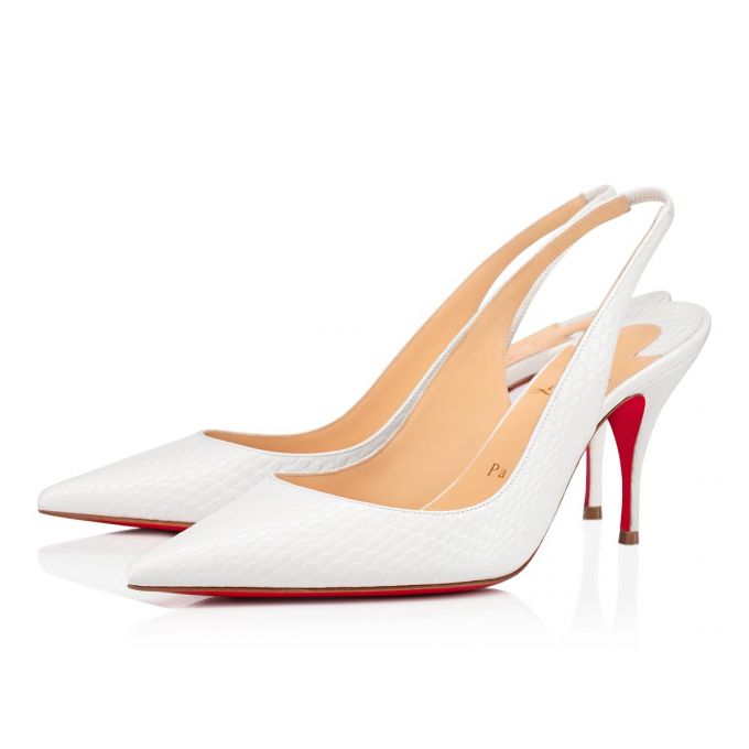 Christian Louboutin Clare Sling 80 Calf Sandals Sandaler Dame Hvide | DK-54800