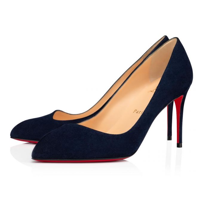 Christian Louboutin Corneille 085 85 Nocturne Veau Velours Pumps Pumps Dame Sort | DK-76726