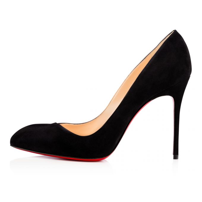 Christian Louboutin Corneille 100 100 Veau Velours Pumps Pumps Dame Sort | DK-41564