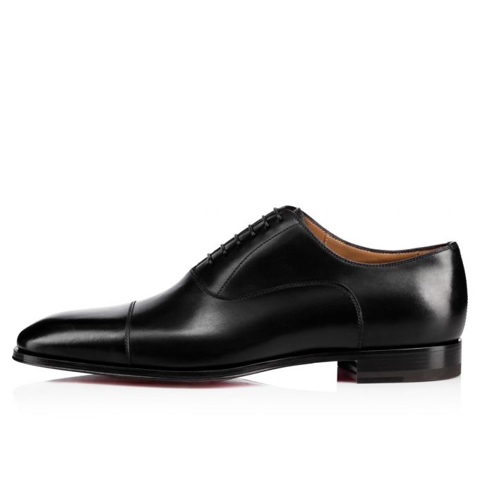 Christian Louboutin Cousin Greg 000 Calf Oxford Oxford Sko Herre Sort | DK-26068