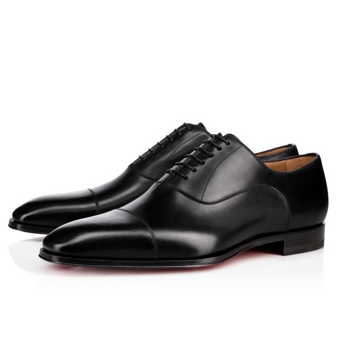 Christian Louboutin Cousin Greg 000 Calf Oxford Oxford Sko Herre Sort | DK-26068