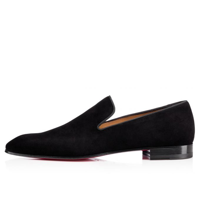 Christian Louboutin Dandelion 000 Veau Velours Loafer Loafers Herre Sort | DK-64443