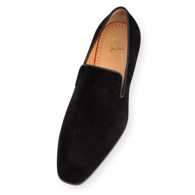 Christian Louboutin Dandelion 000 Veau Velours Loafer Loafers Herre Sort | DK-64443