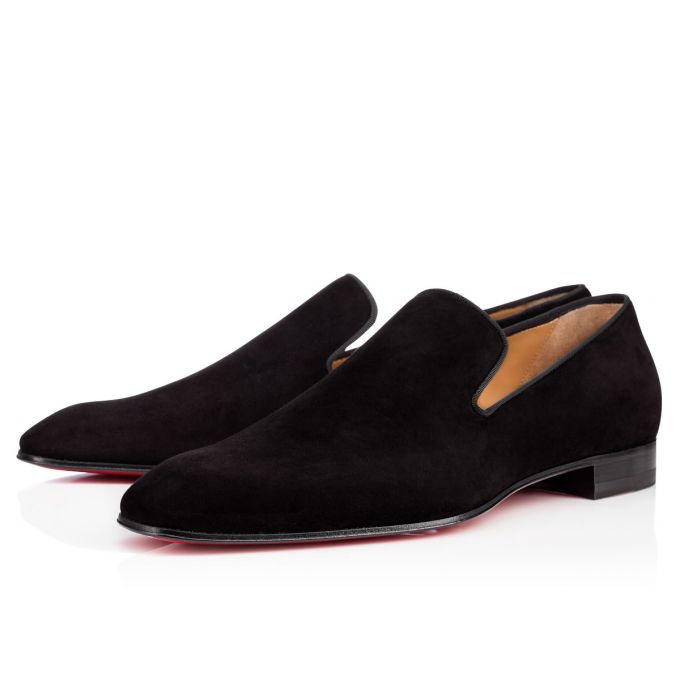 Christian Louboutin Dandelion 000 Veau Velours Loafer Loafers Herre Sort | DK-64443