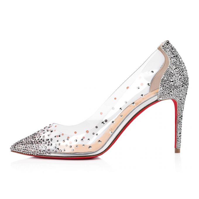 Christian Louboutin Degrastrassita 85 Pvc Pumps Pumps Dame Sølv | DK-78748