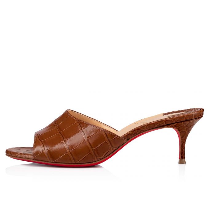 Christian Louboutin East Mule 55 Calf Mules Mules Dame Brune | DK-62642