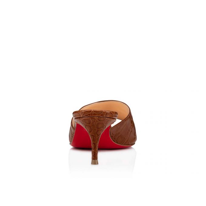 Christian Louboutin East Mule 55 Calf Mules Mules Dame Brune | DK-62642