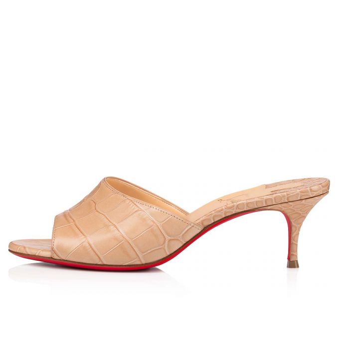 Christian Louboutin East Mule 55 Calf Mules Mules Dame Brune | DK-73606