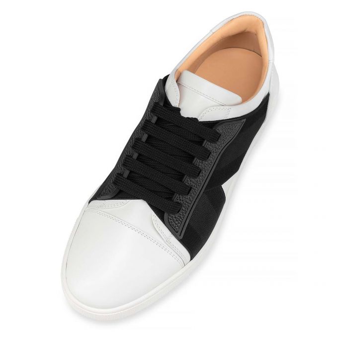 Christian Louboutin Elastikid 000 Calf Sneakers Sneakers Dame Hvide Sort | DK-63933