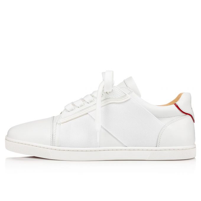 Christian Louboutin Elastikid 000 Version Calf Sneakers Sneakers Dame Hvide | DK-81266