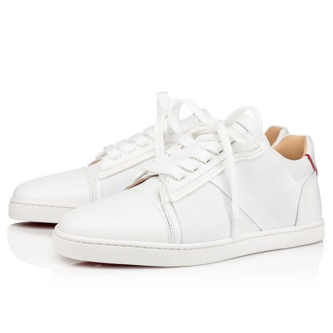 Christian Louboutin Elastikid 000 Version Calf Sneakers Sneakers Dame Hvide | DK-81266