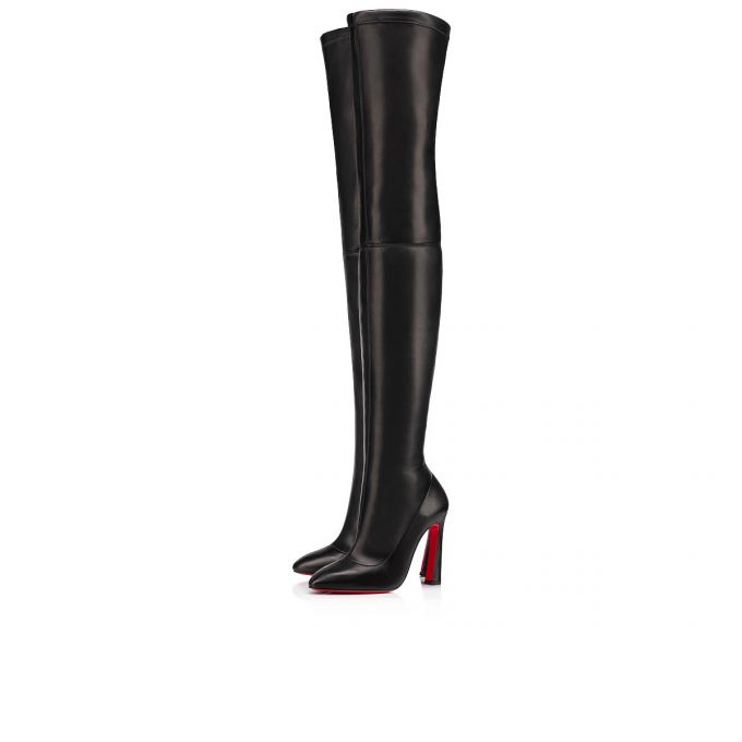 Christian Louboutin Eleonor Alta 100 Nappa Boots Støvler Dame Sort | DK-85403